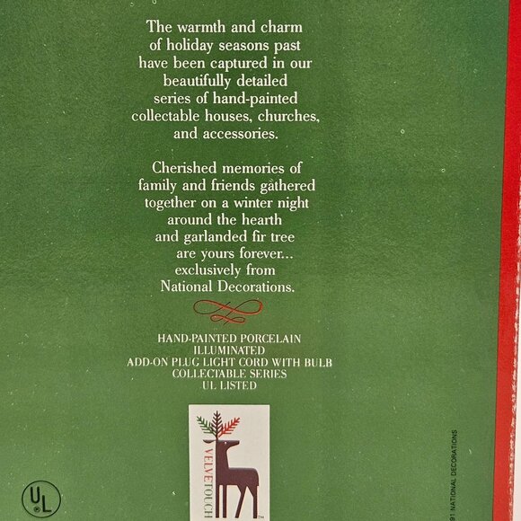 National Decorations Porcelain Church Americana Christmas Collectibles Vintage - Picture 10 of 11